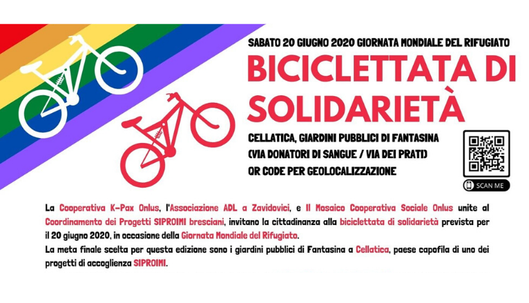Giornata Mondiale del Rifugiato: da Brescia a Cellatica per la biciclettata solidale
